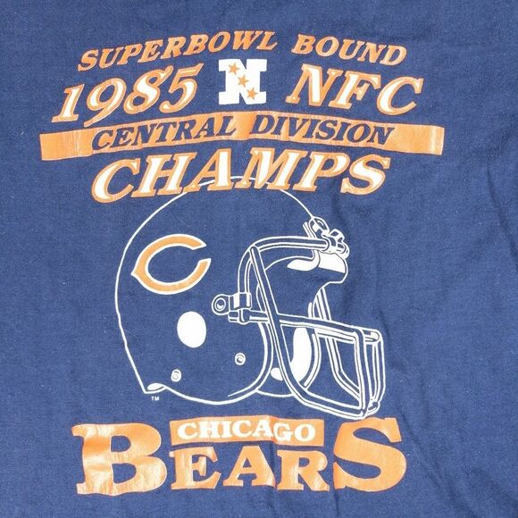 Vintage 1985 Chicago Bears NFC Champs Shirt Womens Small Single Stitch Football - Picture 4 of 7